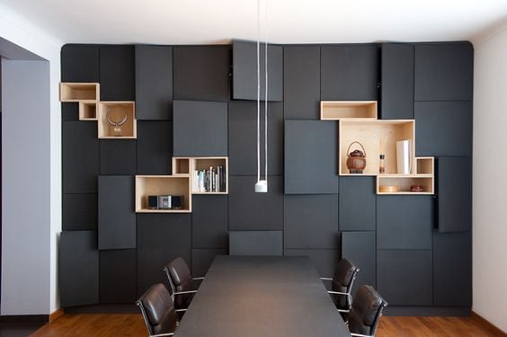 Mur placards noirs: 